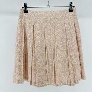 NWT Sim & Sam Pink Leopard Pleated Mini Skirt, Women's Small